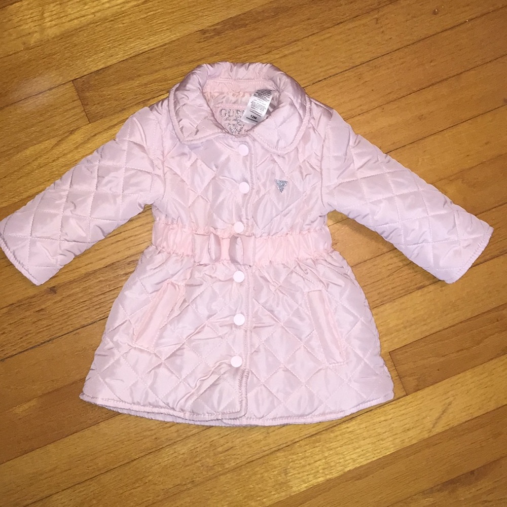 Guess Pink Quilted Coat